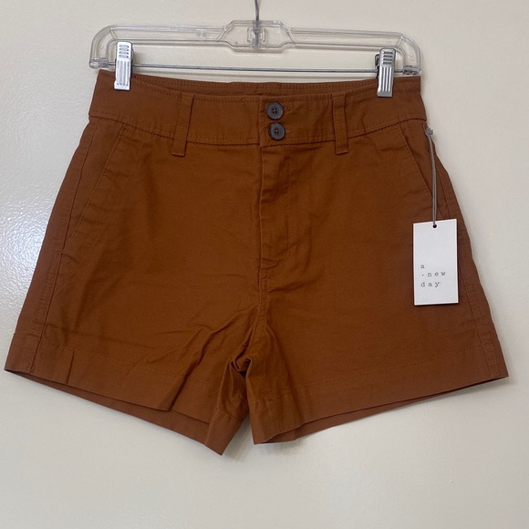 a new day Rust-Brown High-Rise Utility Shorts - Picture 1 of 4
